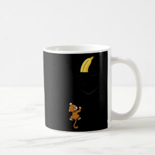 Affe klettert nach Banane Lustiges Tier Cket Desig Kaffeetasse
