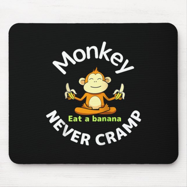 Affe kriegt nie Krämpfe, isst ein Banane Raglan Ba Mousepad (Vorne)