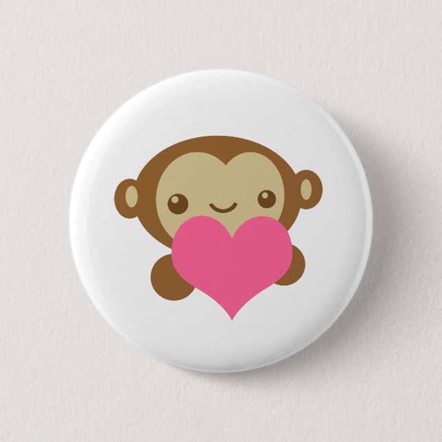 Affe-Liebe Button (Vorderseite)