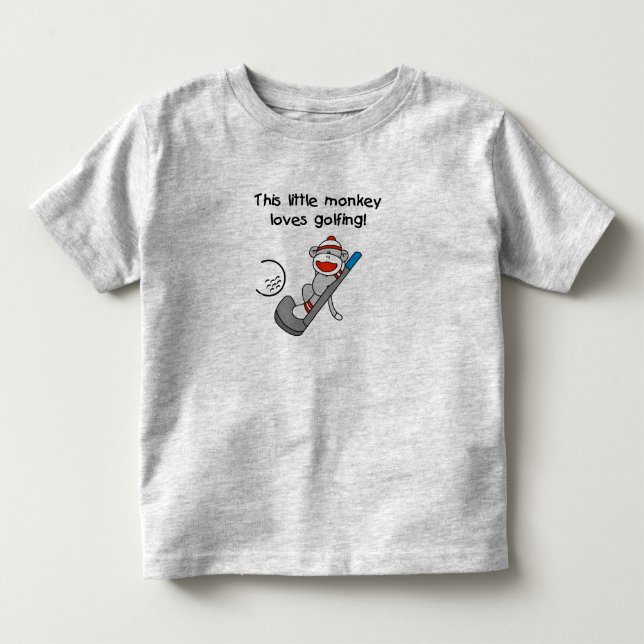 Affe-Liebe-Golf spielen Kleinkind T-shirt (Vorderseite)