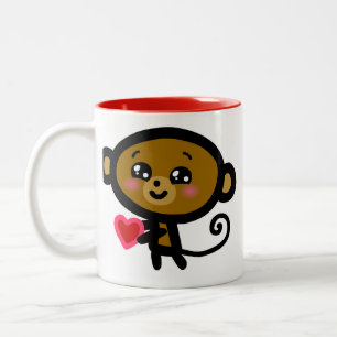 Affe-Lieben Sie! Zweifarbige Tasse