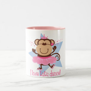 Affe-Liebetutu-Tanz Zweifarbige Tasse