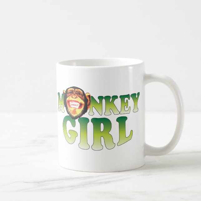 Affe-Mädchen Kaffeetasse (Rechts)