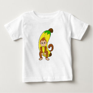 Affe mit Banane Baby T-shirt