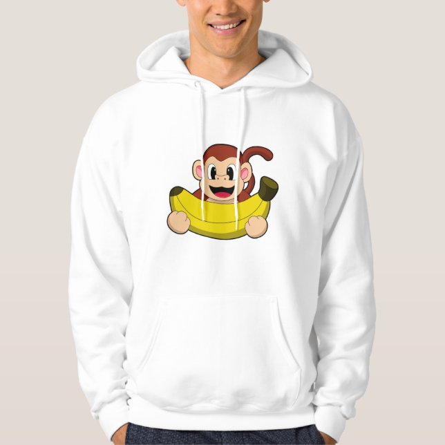 Affe mit Banane Hoodie (Vorderseite)