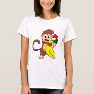 Affe mit Banane T-Shirt