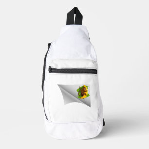 Affe mit Banane unter dem Pflaster Crossbody Bag