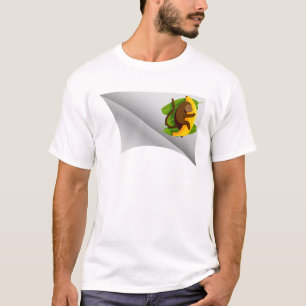 Affe mit Banane unter dem Pflaster T-Shirt