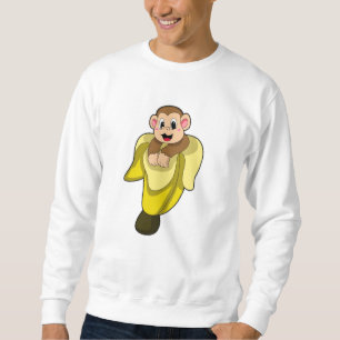 Affe mit Bananenschale Sweatshirt
