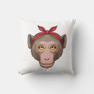 Affe mit Bandana Kissen