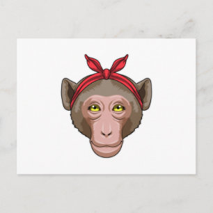 Affe mit Bandana Postkarte