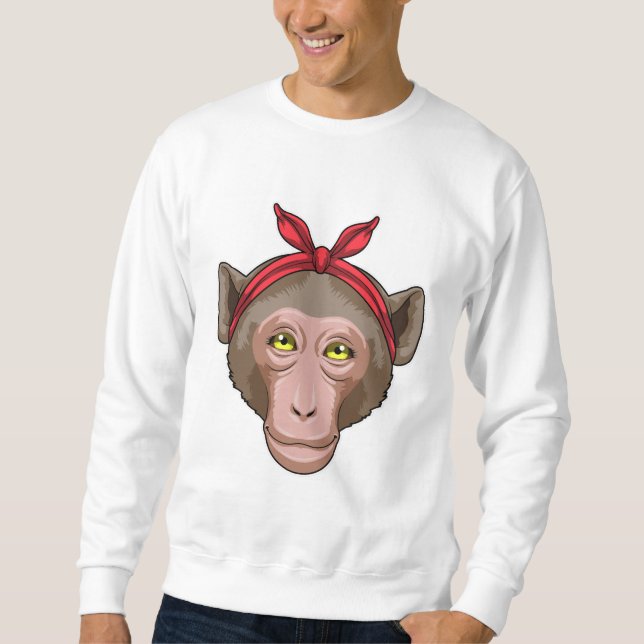 Affe mit Bandana Sweatshirt (Vorderseite)