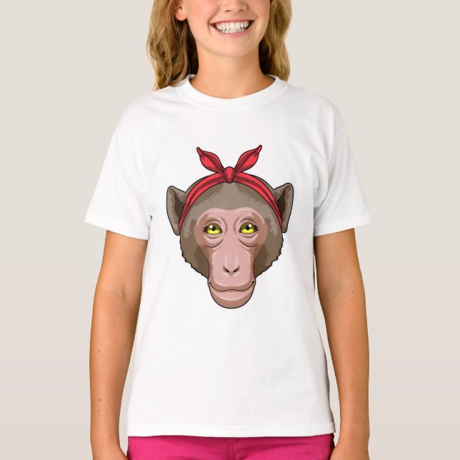 Affe mit Bandana T-Shirt (Vorderseite)