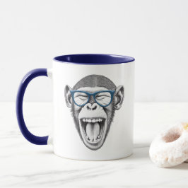 Affe mit Brille, Affenliebhaber Tasse