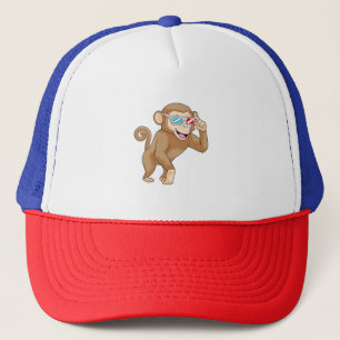 Affe mit Brille Truckerkappe
