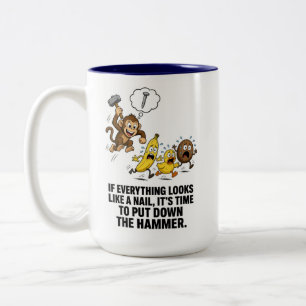 Affe mit Hammer Tasse