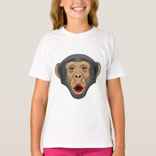 Affe mit Kiss Mund T-Shirt