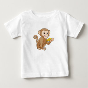 Affe mit Pizza Baby T-shirt