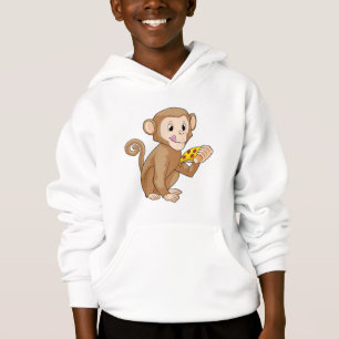 Affe mit Pizza Hoodie