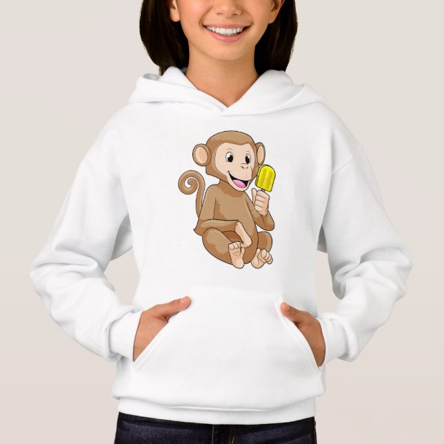 Affe mit Popsikel Hoodie (Vorderseite)