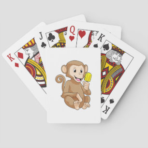 Affe mit Popsikel Spielkarten