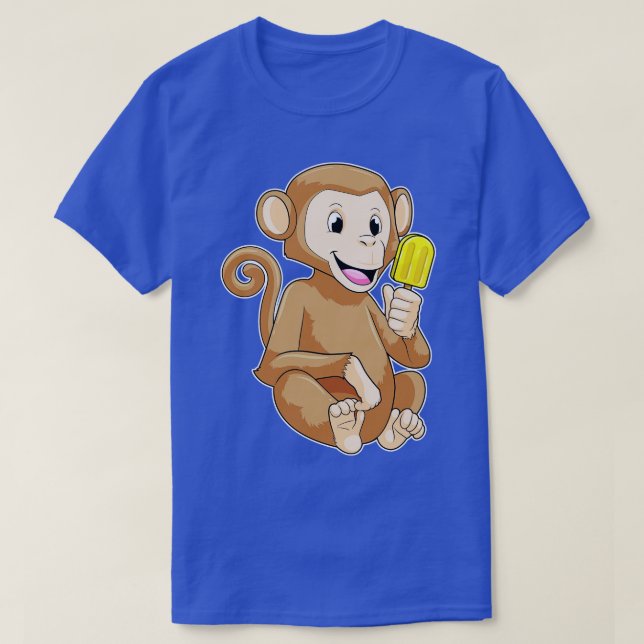 Affe mit Popsikel T-Shirt (Design vorne)
