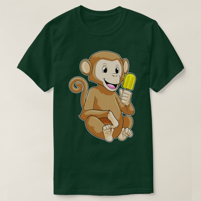 Affe mit Popsikel T-Shirt (Design vorne)