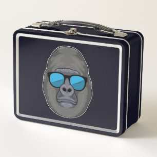 Affe mit Sonnenbrille Metall Brotdose