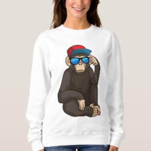 Affe mit Sonnenbrille Sweatshirt