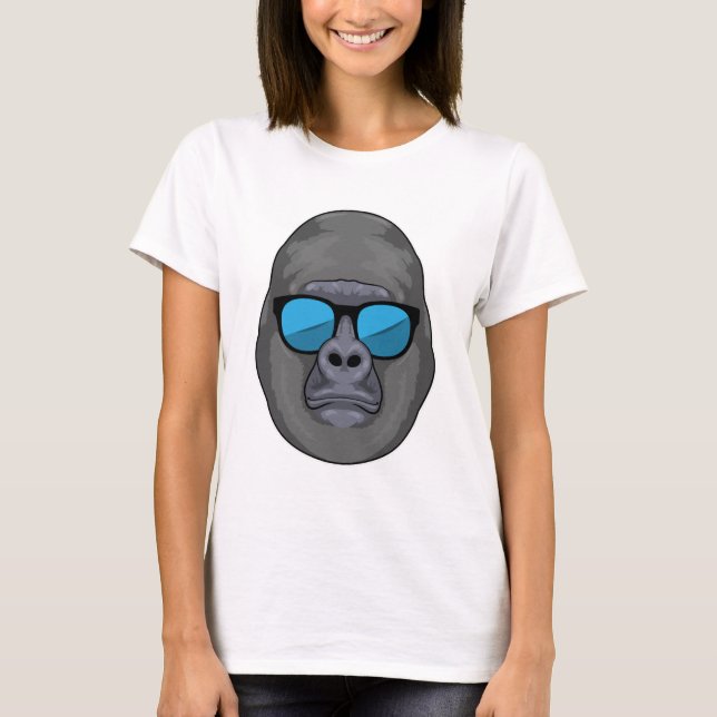 Affe mit Sonnenbrille T-Shirt (Vorderseite)