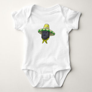 Affe mit Strohhut Baby Strampler