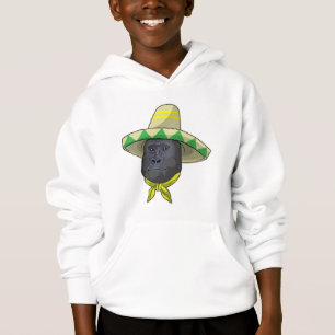 Affe mit Strohhut Hoodie