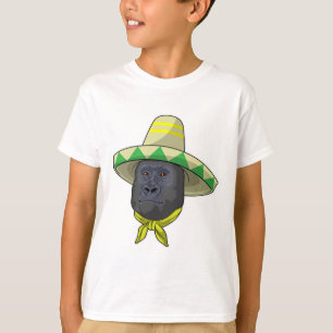 Affe mit Strohhut T-Shirt