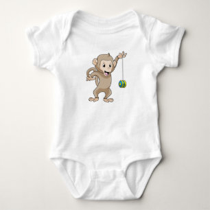 Affe mit Yo-yo Baby Strampler