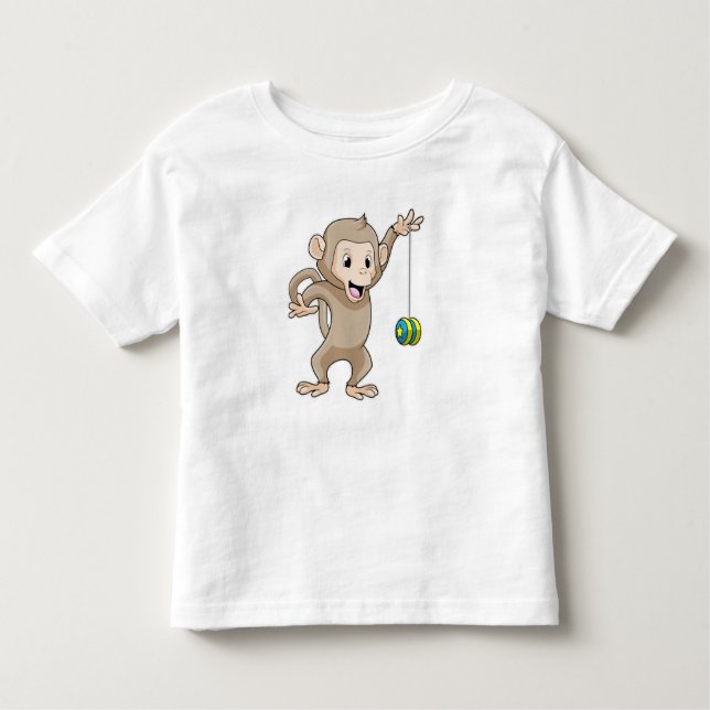 Affe mit Yo-yo Kleinkind T-shirt (Vorderseite)