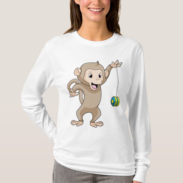 Affe mit Yo-yo T-Shirt (Vorderseite)