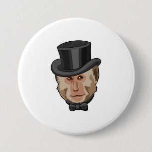 Affe mit Zylinder Button