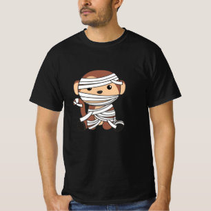 Affe Mummy Pumpkin Affen Happy Halloween T-Shirt