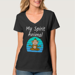 Affe My Spirit Animal Relaxing Mediation Yoga Mo T-Shirt