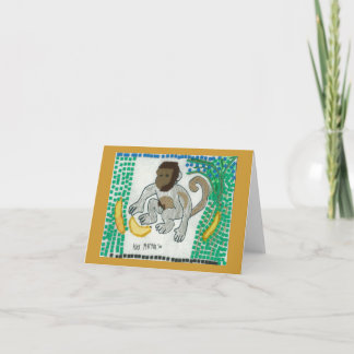 Affe Notecard Karte