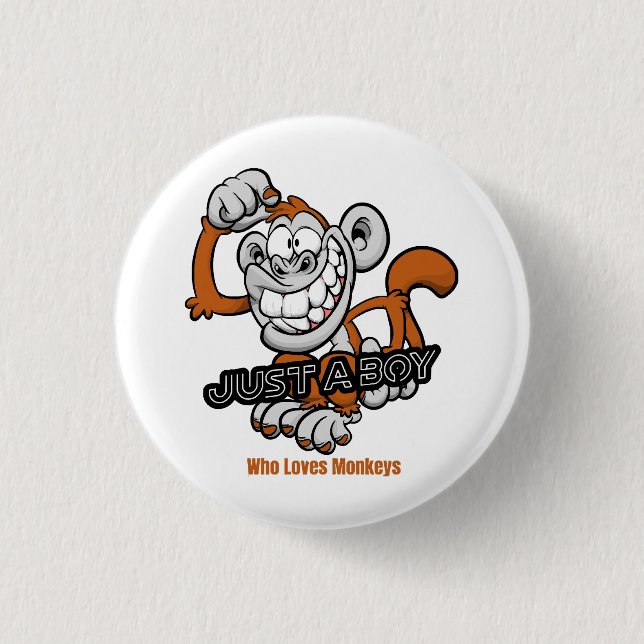 Affe nur ein Junge Button (Vorderseite)