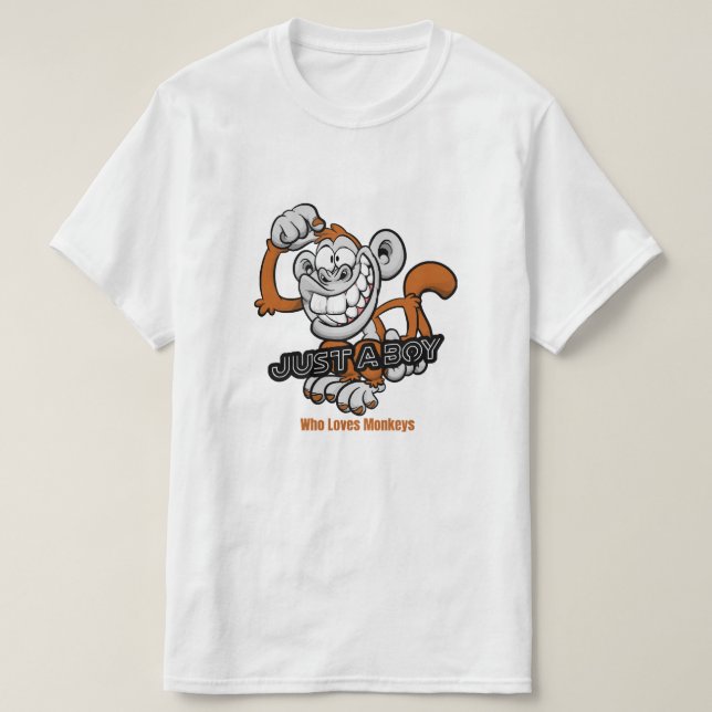 Affe nur ein Junge T-Shirt (Design vorne)