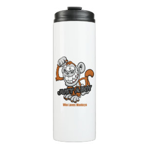 Affe nur ein Junge Thermosbecher