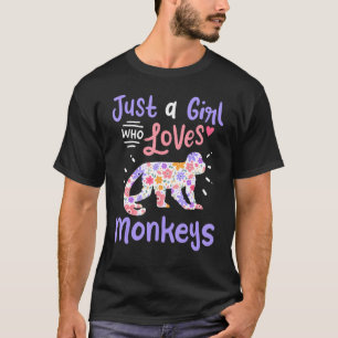 Affe nur ein Mädchen, das Affen für Affen Liebe T-Shirt