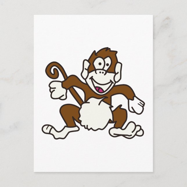 Affe Postkarte (Vorderseite)