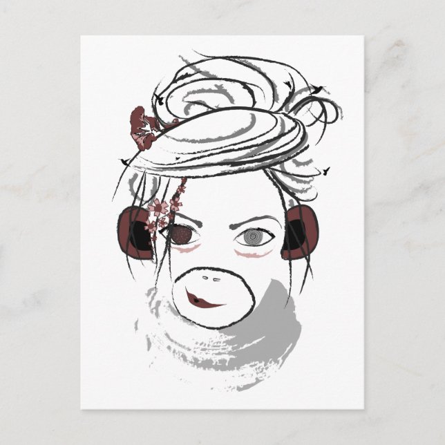 Affe. Postkarte (Vorderseite)