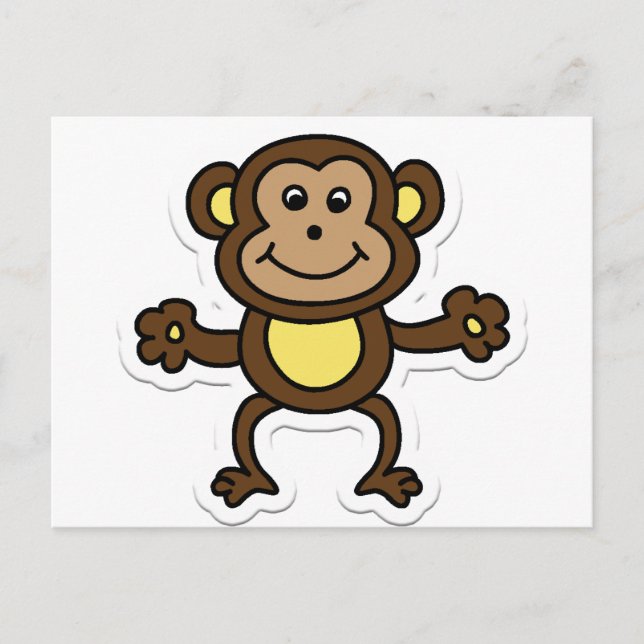 Affe Postkarte (Vorderseite)