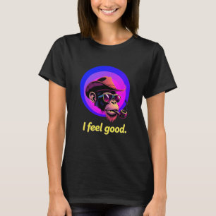 Affe raucht eine Pfeife und fühlt sich gut lustig T-Shirt