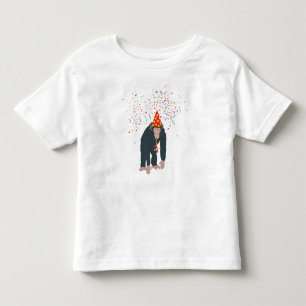 Affe Schimpansen Partying Tiere mit Party Kleinkind T-shirt