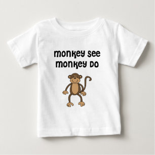 Affe sehen, Affe tun Baby T-shirt
